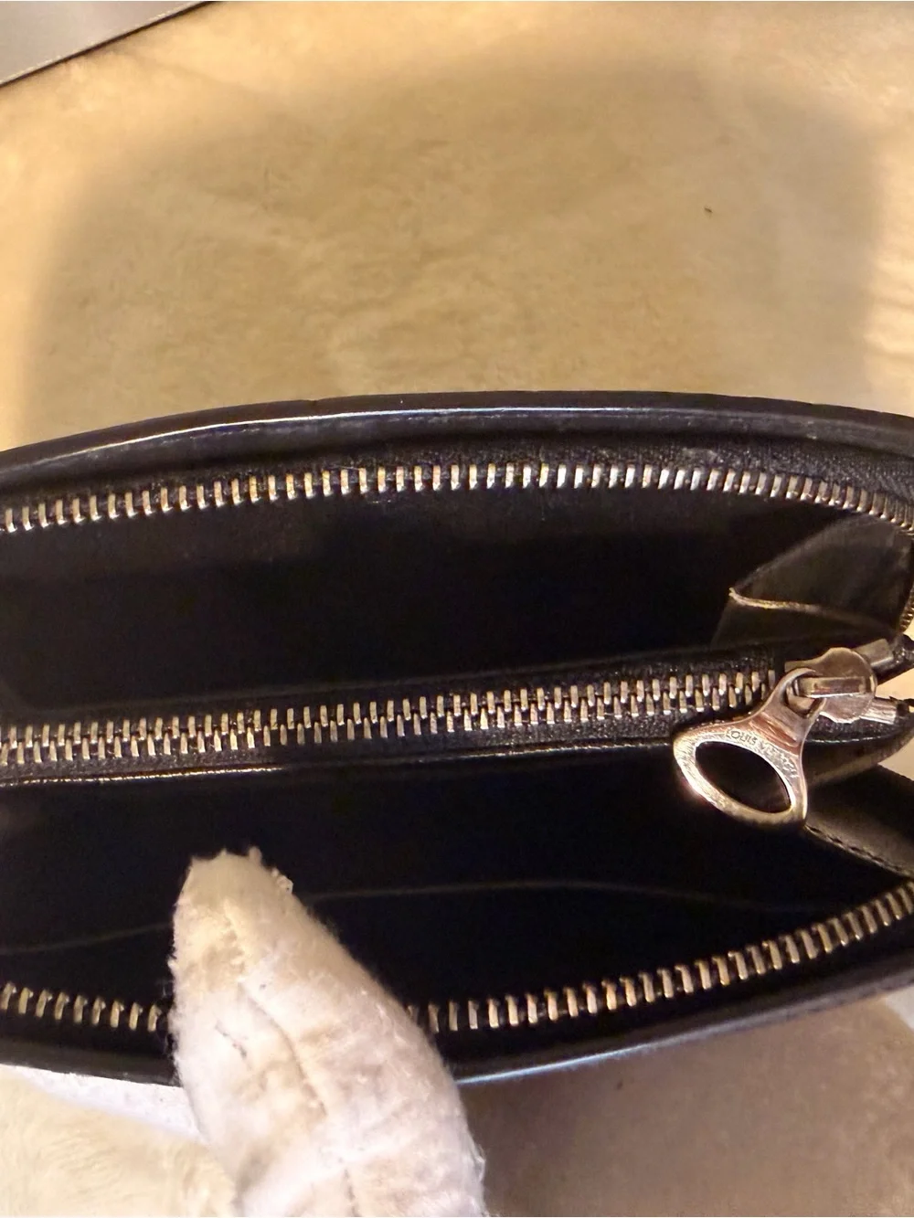 Louis Vuitton Demi-Lune Pochette in Black Epi Leather